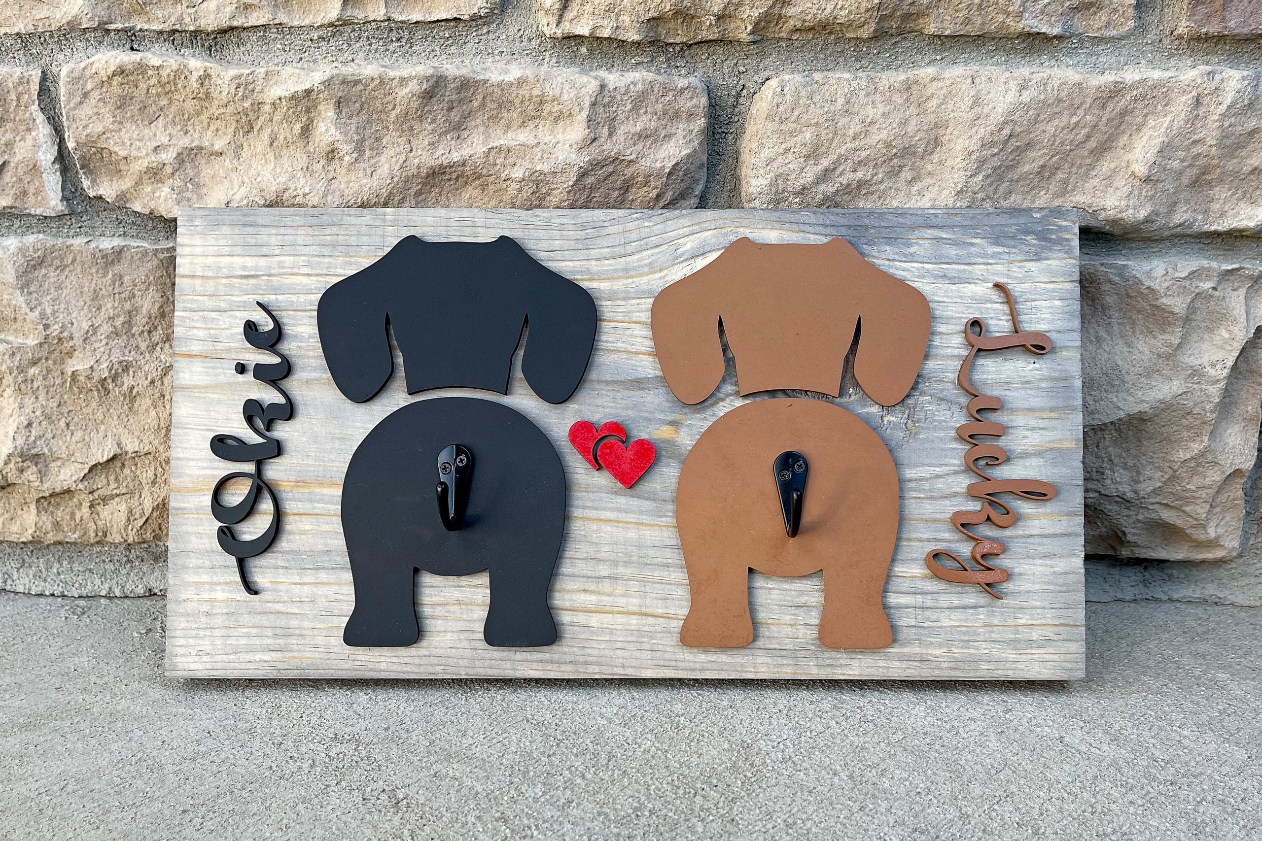 Dog tail leash top holder